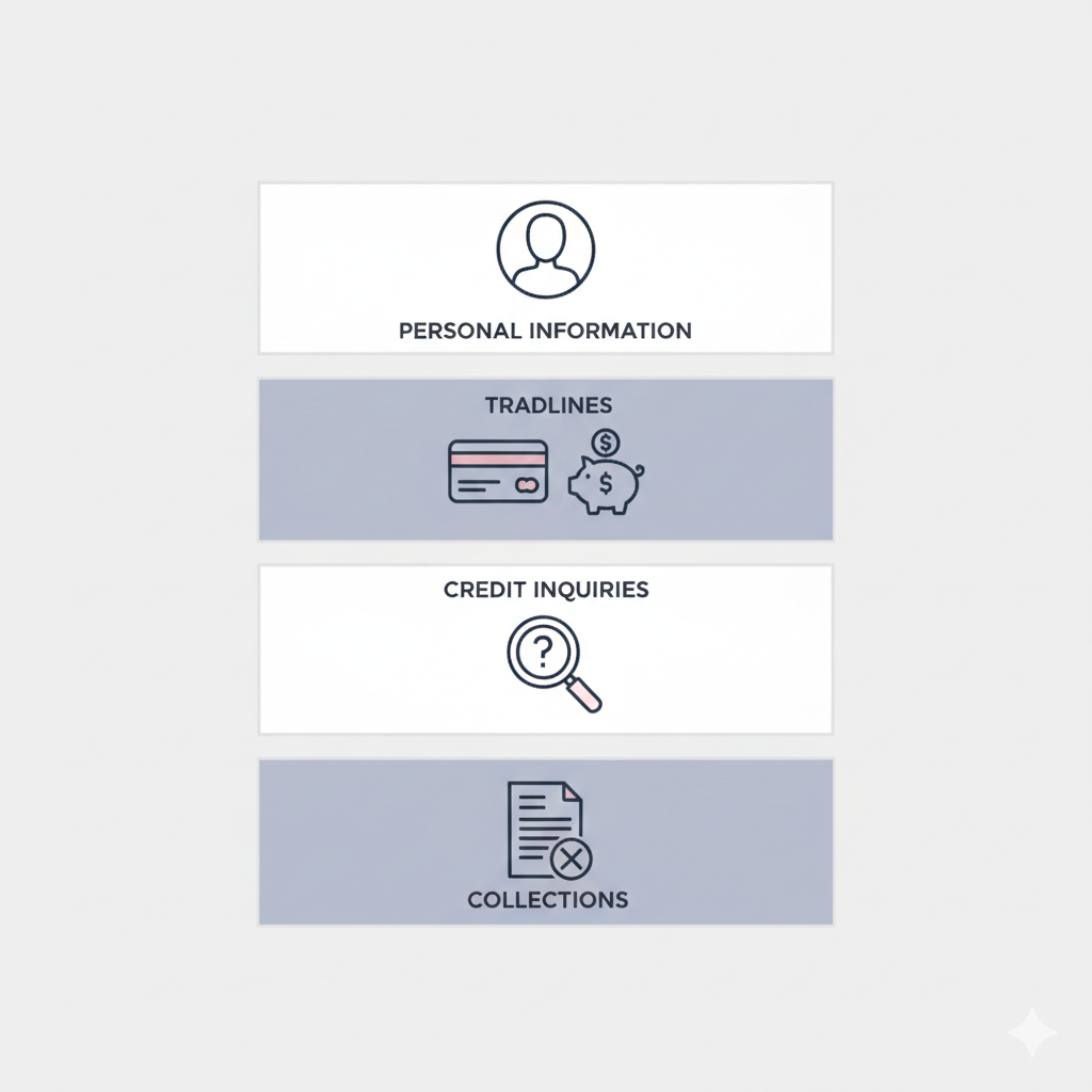 Credit Report Sections Explained Credit Report Sections Explained